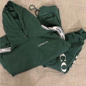 Coach Forest Green Tracksuit with Logo Accents